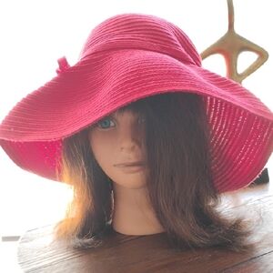 🚨B2G1 AUGUSTA Chic Red Wide-Brimmed Hat